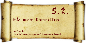 Sámson Karmelina névjegykártya